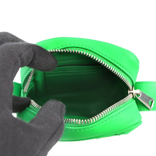 ボッテガヴェネタ ショルダーバッグ イントレチャート フォンポーチ カーフレザー 729296 BOTTEGA VENETA グリーン