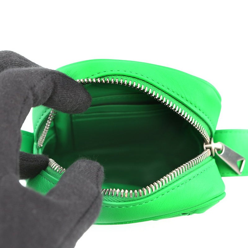 ボッテガヴェネタ ショルダーバッグ イントレチャート フォンポーチ カーフレザー 729296 BOTTEGA VENETA グリーン