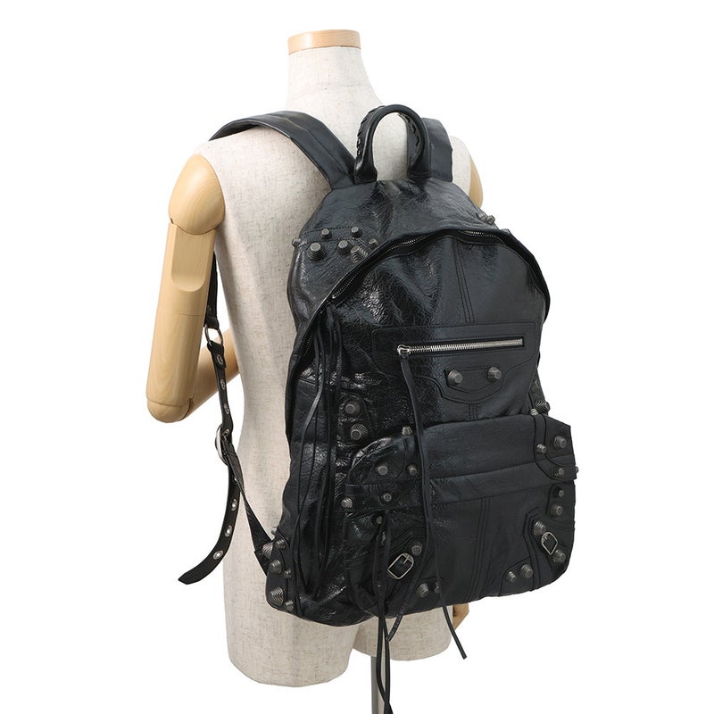 バレンシアガ リュック ル カゴール バックパック レザー 766297 BALENCIAGA リュックサック メンズ 黒