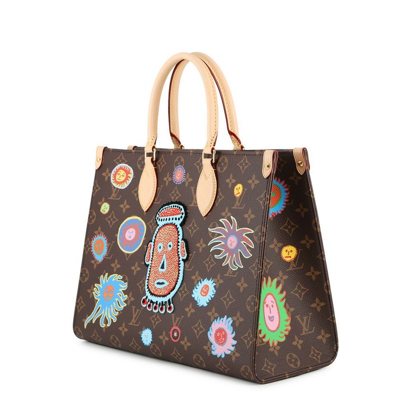 ルイヴィトン トートバッグ モノグラム LV × YK オンザゴー MM M46429 ヴィトン バッグ 2way ショルダー 草間彌生 コラボ