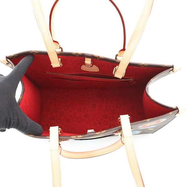 ルイヴィトン トートバッグ モノグラム LV × YK オンザゴー MM M46429 ヴィトン バッグ 2way ショルダー 草間彌生 コラボ