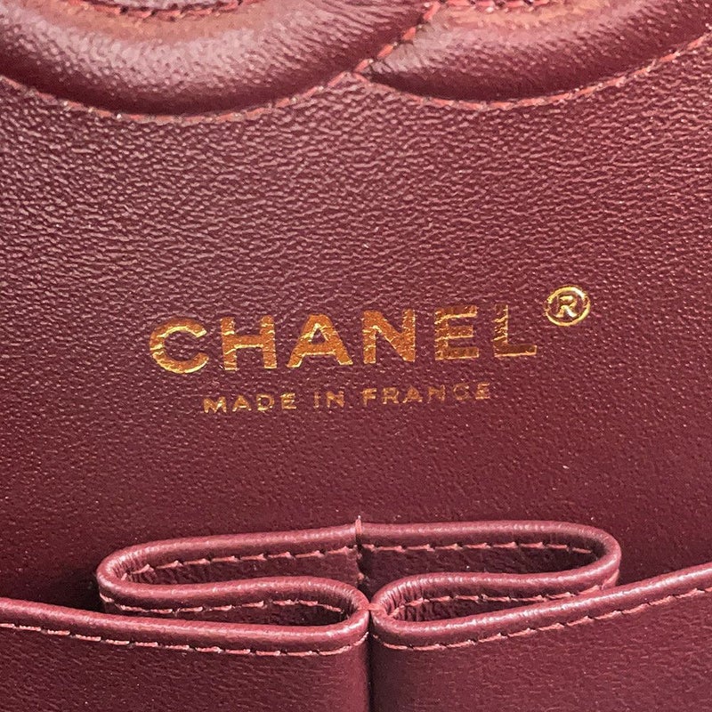 シャネル チェーンショルダーバッグ マトラッセ25 ココマーク ダブルチェーン キャビアスキン A01112 CHANEL 黒