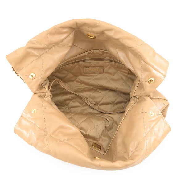 シャネル ハンドバッグ CHANEL 22 マトラッセ スモール シャイニーカーフレザー AS3260 ポーチ付き