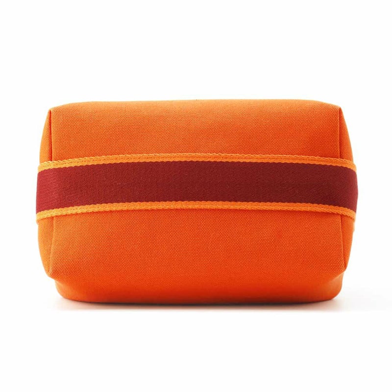 エルメス ポーチ ブリッド・ア・ブラックPM フー/ボルドー/シルバー金具 キャンバス オレンジ