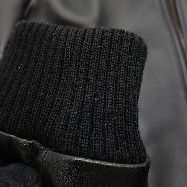 グッチ ジャケット レザー ブルゾン レディースサイズ36 GUCCI アウター 黒