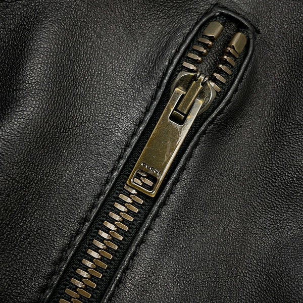 グッチ ジャケット レザー ブルゾン レディースサイズ36 GUCCI アウター 黒