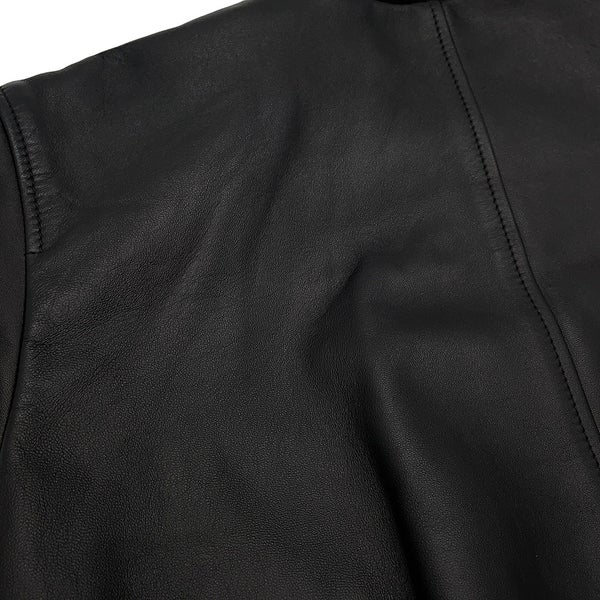 グッチ ジャケット レザー ブルゾン レディースサイズ36 GUCCI アウター 黒