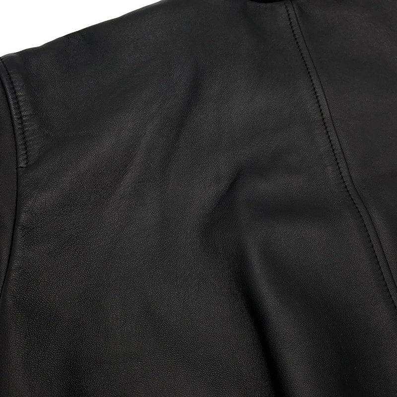 グッチ ジャケット レザー ブルゾン レディースサイズ36 GUCCI アウター 黒