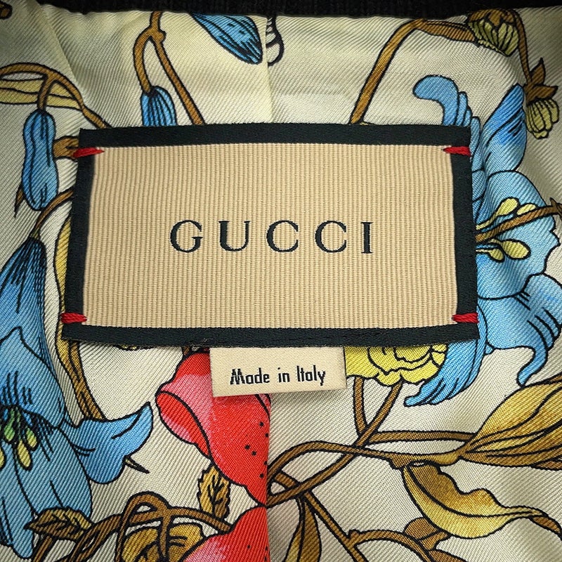 グッチ ジャケット レザー ブルゾン レディースサイズ36 GUCCI アウター 黒