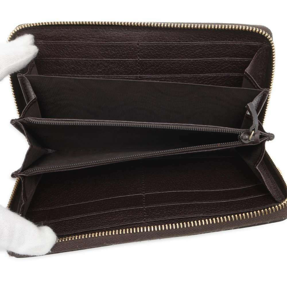 GUCCI グッチ GGパターン 長財布 ブラック グッチ 長財布 GG キャンパス ビー 406754 GUCCI 財布 安心保証 | 中古