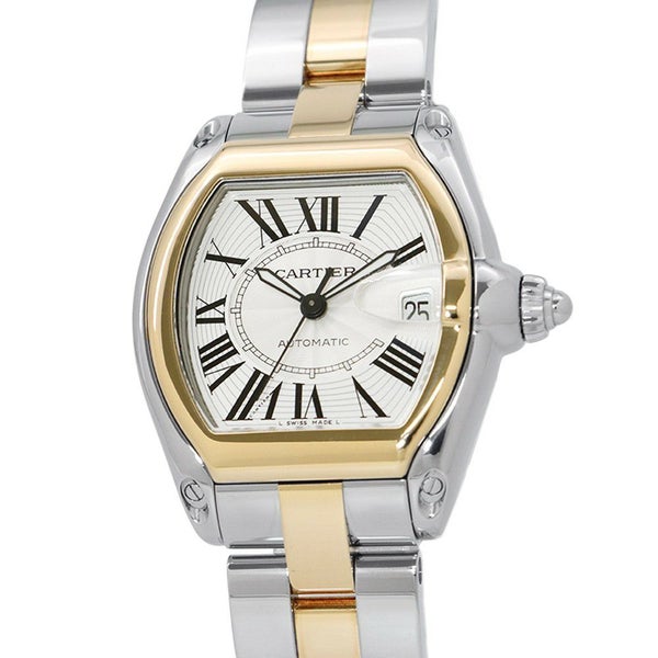 カルティエ ロードスター SM W62031Y4 SS/K18イエローゴールド Cartier 腕時計 ウォッチ シルバー文字盤