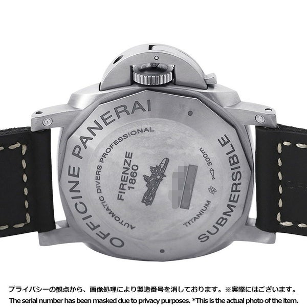 パネライ ルミノール サブマーシブル 1950 3デイズ オートマティック チタニオ U番 PAM01305 黒文字盤