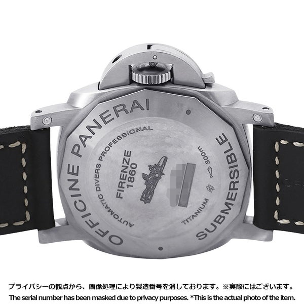パネライ ルミノール サブマーシブル 1950 3デイズ オートマティック チタニオ U番 PAM01305 黒文字盤