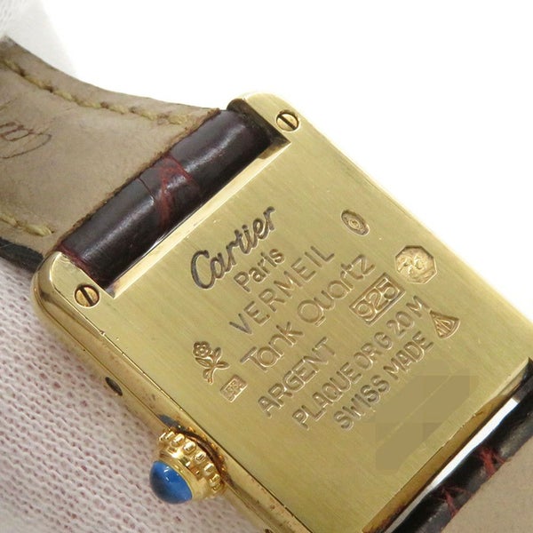 カルティエ マストタンク ヴェルメイユ SM W1005554 Cartier 腕時計 シルバー文字盤