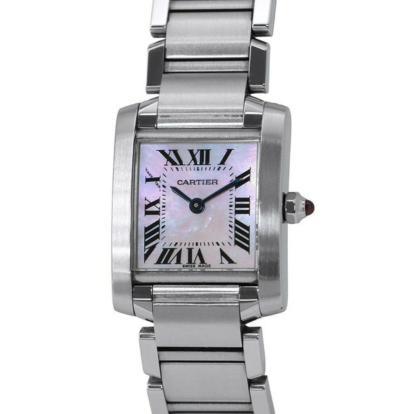 カルティエ タンクフランセーズ SM W51028Q3 Cartier 腕時計 レディース クォーツ ピンクシェル文字盤