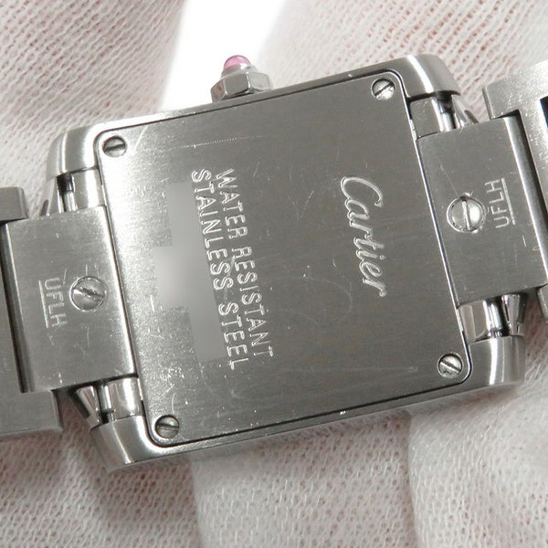 カルティエ タンク フランセーズ SM ハッピーバースデイ 2006年クリスマス限定 W51001Q3 Cartier クォーツ シルバー文字盤