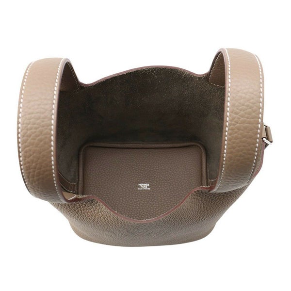 エルメス ハンドバッグ ピコタンロックPM エトゥープ/シルバー金具 トリヨンクレマンス K刻印