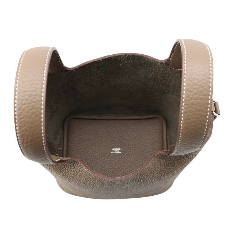 エルメス ハンドバッグ ピコタンロックPM エトゥープ/シルバー金具 トリヨンクレマンス K刻印