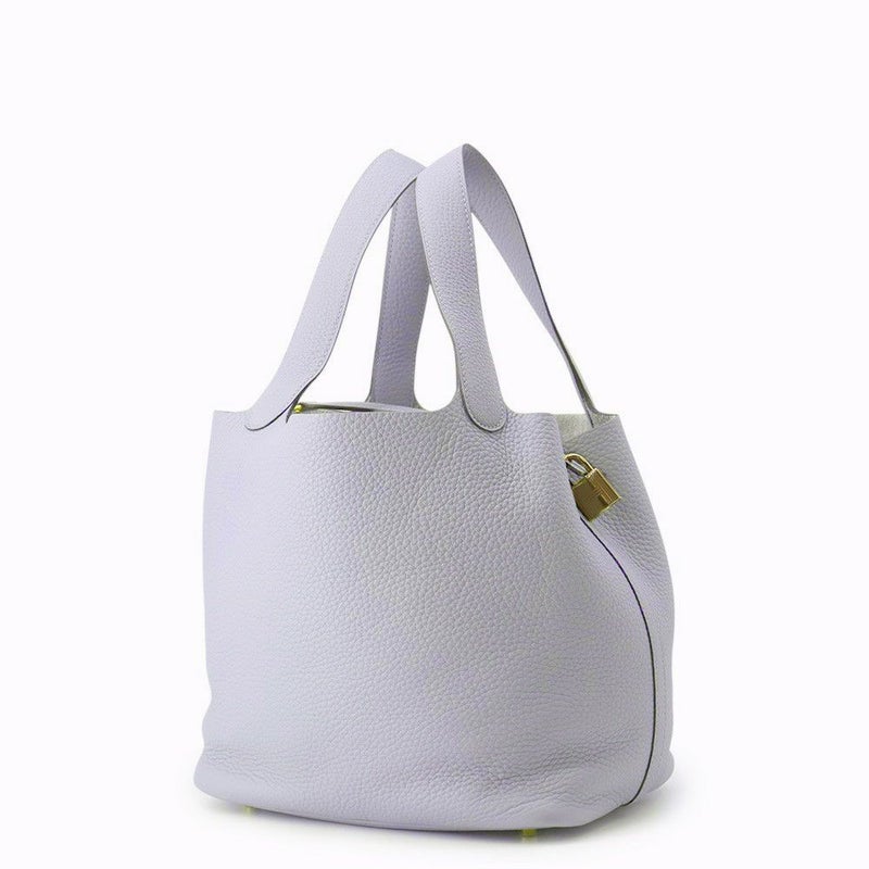 エルメス ハンドバッグ ピコタンロックMM グリパンタン/シャンパンゴールド金具 トリヨンクレマンス K刻印