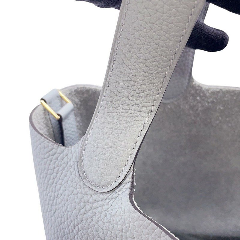 エルメス ハンドバッグ ピコタンロックMM グリパンタン/シャンパンゴールド金具 トリヨンクレマンス K刻印