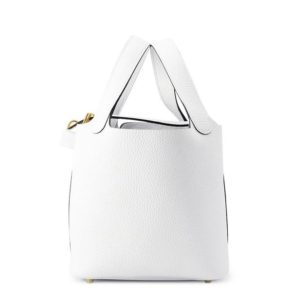 エルメス ハンドバッグ ピコタンロックPM ニューホワイト/ゴールド金具 トリヨンクレマンス W刻印 白