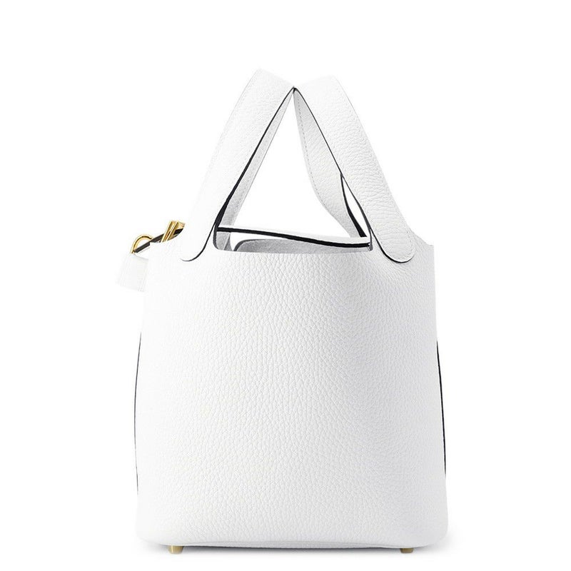 エルメス ハンドバッグ ピコタンロックPM ニューホワイト/ゴールド金具 トリヨンクレマンス W刻印 白