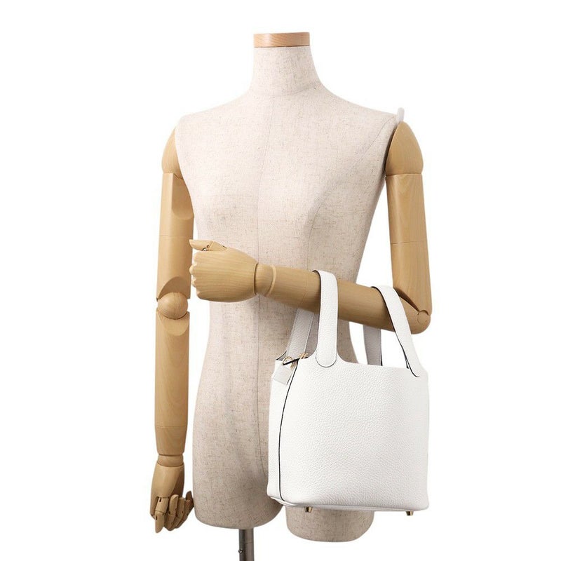 エルメス ハンドバッグ ピコタンロックPM ニューホワイト/ゴールド金具 トリヨンクレマンス W刻印 白