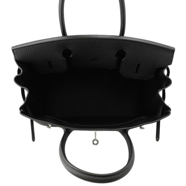 エルメス バーキン30 ブラック/シルバー金具 トゴ K刻印 HERMES Birkin ハンドバッグ 黒