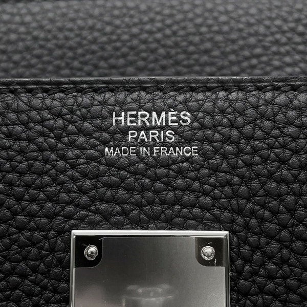 エルメス バーキン30 ブラック/シルバー金具 トゴ K刻印 HERMES Birkin ハンドバッグ 黒