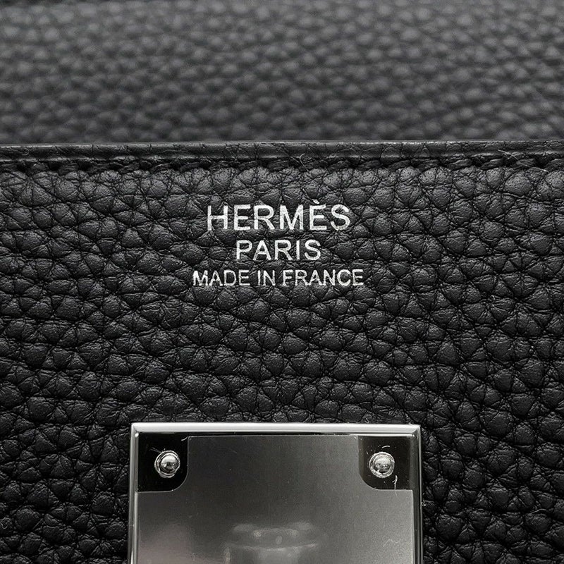 エルメス バーキン30 ブラック/シルバー金具 トゴ K刻印 HERMES Birkin ハンドバッグ 黒