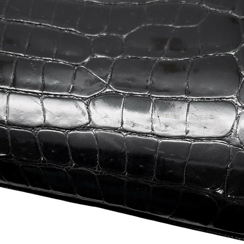 エルメス ハンドバッグ ケリー32 外縫い ブラック/ゴールド金具 ポロサスシャイン □E刻印 2wayショルダー 黒