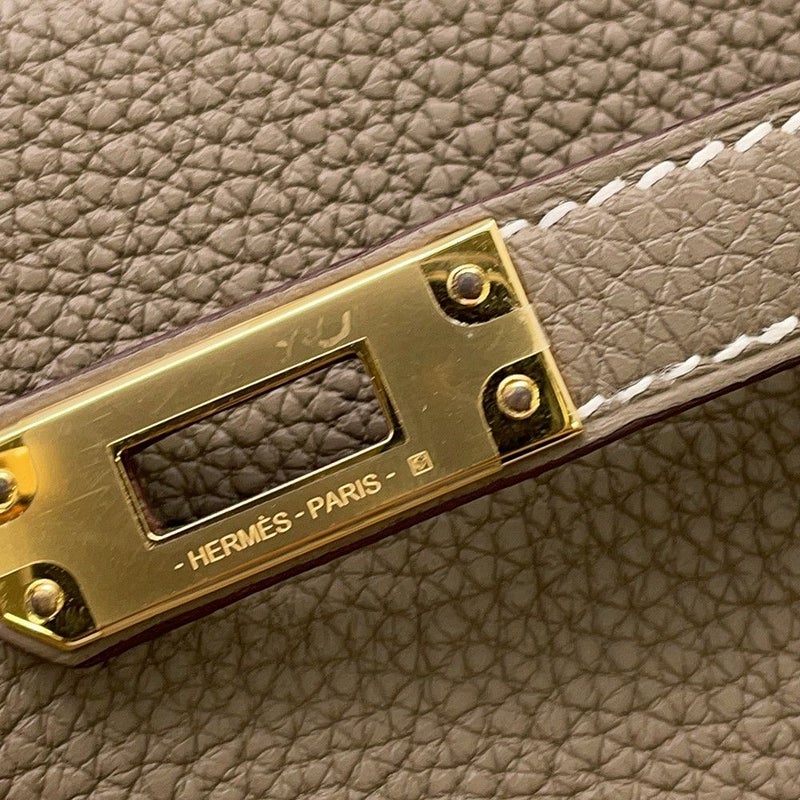 エルメス ハンドバッグ ケリー25 内縫い エトゥープ/ゴールド金具 トゴ W刻印 2wayショルダー