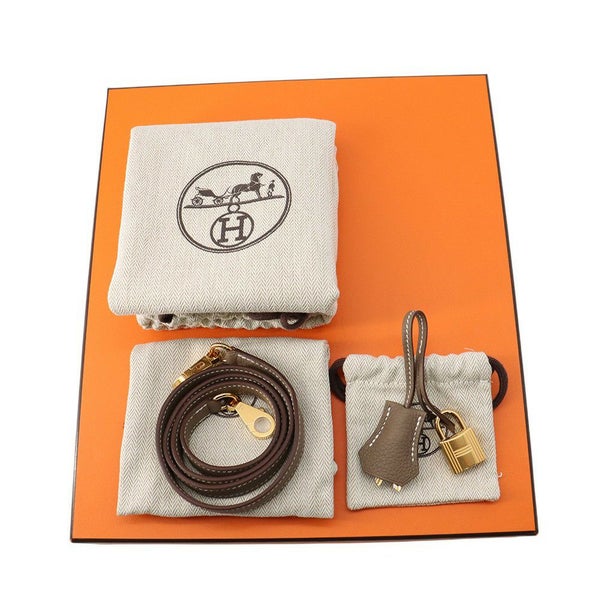 エルメス ハンドバッグ ケリー25 内縫い エトゥープ/ゴールド金具 トゴ W刻印 2wayショルダー