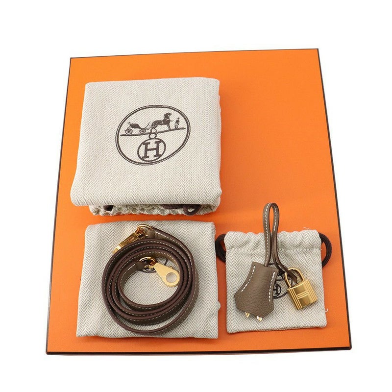 エルメス ハンドバッグ ケリー25 内縫い エトゥープ/ゴールド金具 トゴ W刻印 2wayショルダー