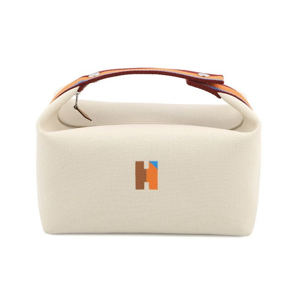 エルメス ポーチ ブリッド・ア・ブラックGM Hパヴィヨン ナチュラル/シルバー金具 キャンバス HERMES 小物入れ
