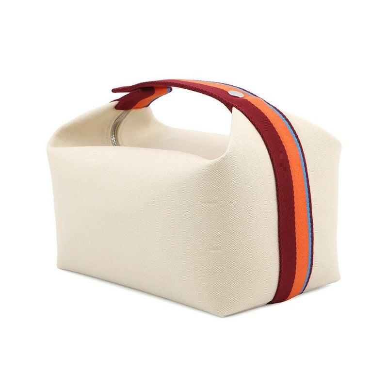 エルメス ポーチ ブリッド・ア・ブラックGM Hパヴィヨン ナチュラル/シルバー金具 キャンバス HERMES 小物入れ