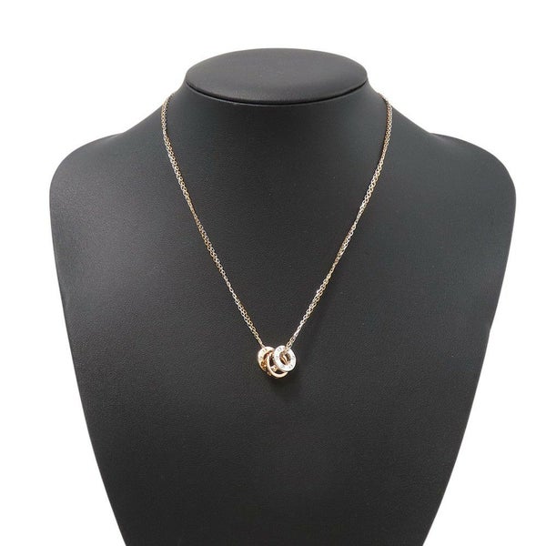カルティエ ネックレス LOVE ネックレス ダイヤモンド 6P 計0.01ct K18PG/K18WG B7219700 ラブサークル スリーフープ ペンダント
