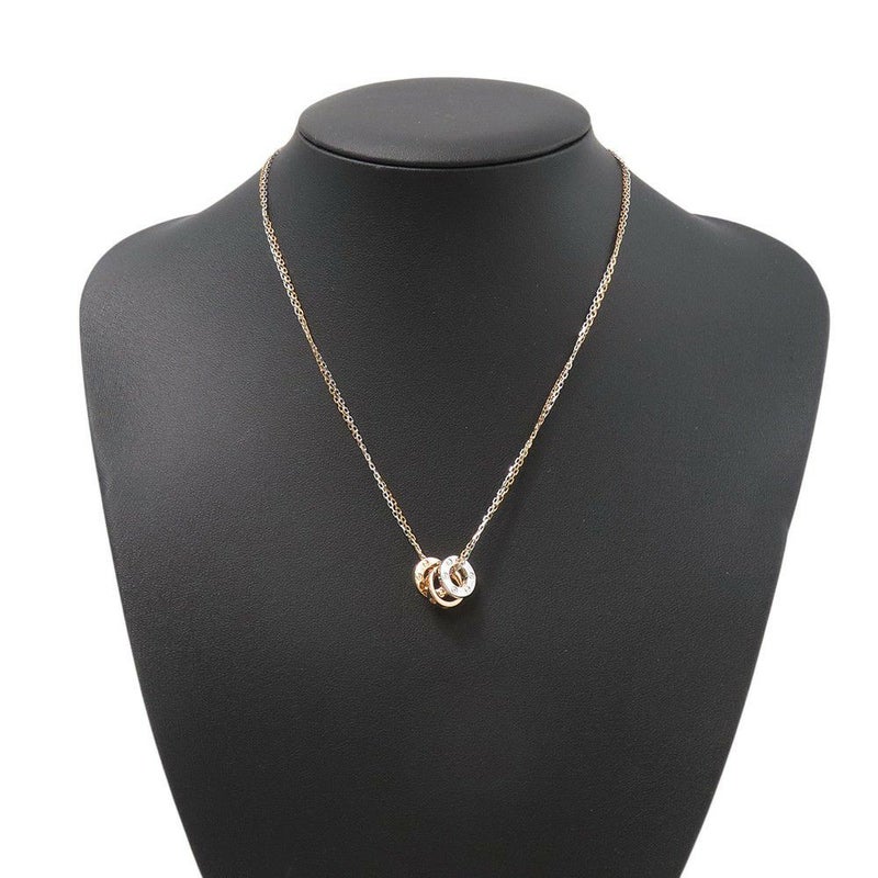 カルティエ ネックレス LOVE ネックレス ダイヤモンド 6P 計0.01ct K18PG/K18WG B7219700 ラブサークル スリーフープ ペンダント