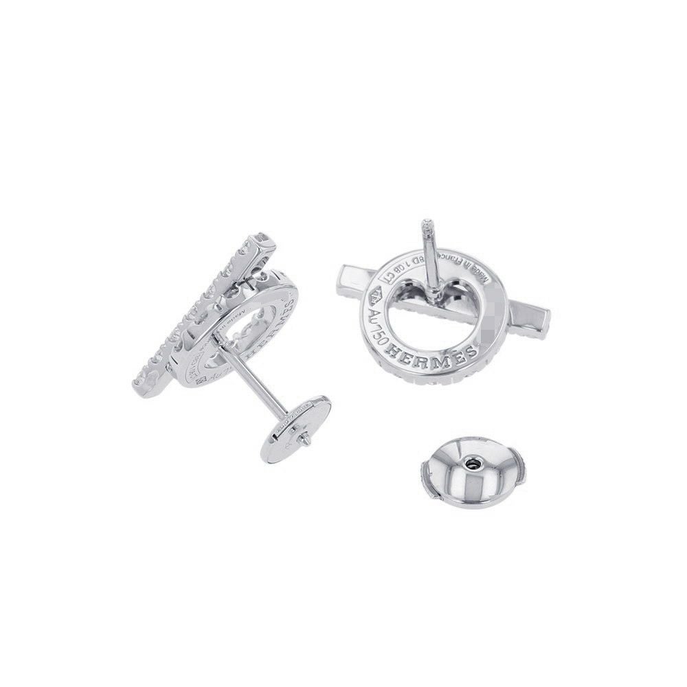 エルメス ピアス フィネス ダイヤモンド 34P 計0.92ct K18WGホワイト