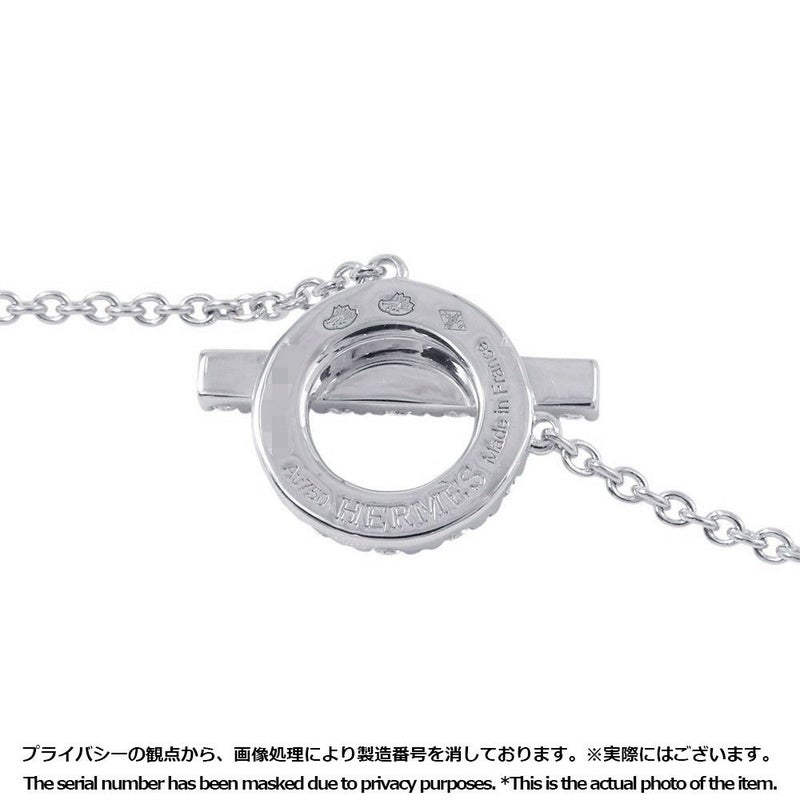 エルメス ネックレス フィネス ペンダント ダイヤモンド 17P 計0.46ct K18WGホワイトゴールド HERMES