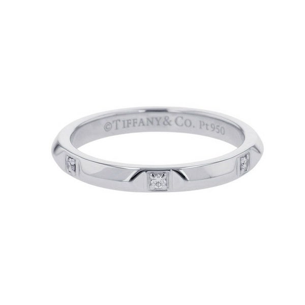 ティファニー リング トゥルー バンド リング ダイヤモンド 6P 計約0.06ct Pt950プラチナ サイズ約13号 Tiffany&Co. 指輪