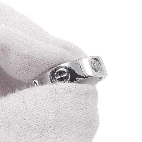 カルティエ リング LOVE リング クラシックモデル ダイヤモンド 1P 約0.07ct Pt950プラチナ サイズ51 B4046700 指輪 ラブリング