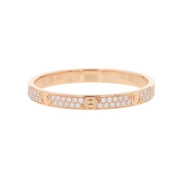 カルティエ リング LOVE リング ミニモデル パヴェ ダイヤ 72P 計0.19ct K18PG サイズ62 B4218100 指輪 ラブリング