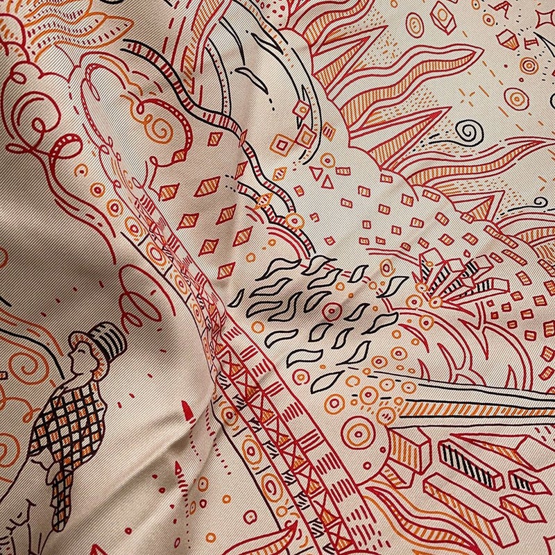 エルメス スカーフ カレ90 プリーズ・ホールド・ザ・ライン Please Hold The Line HERMES シルク 2025春夏