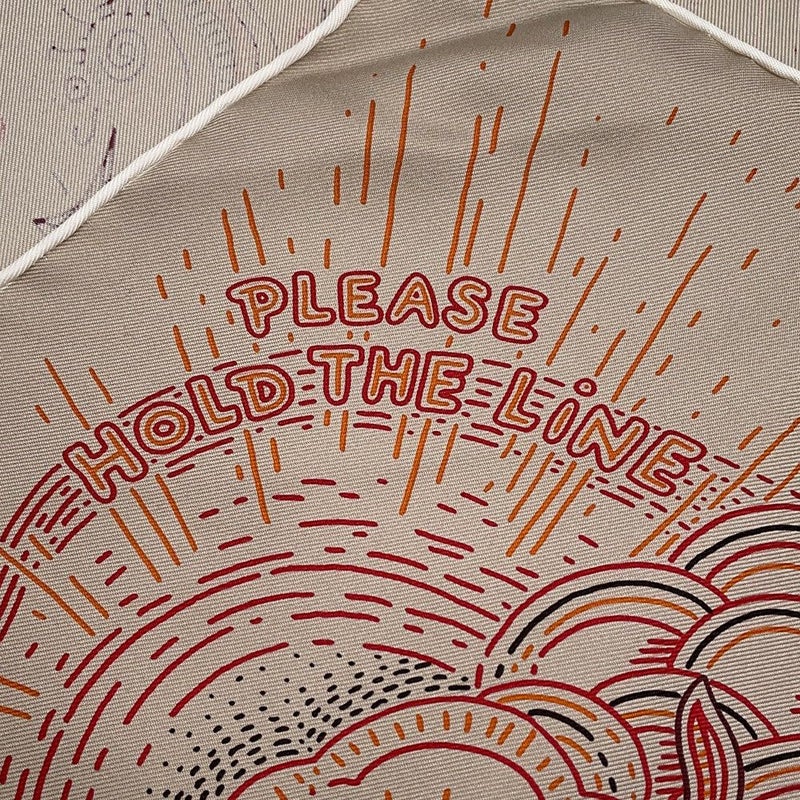 エルメス スカーフ カレ90 プリーズ・ホールド・ザ・ライン Please Hold The Line HERMES シルク 2025春夏