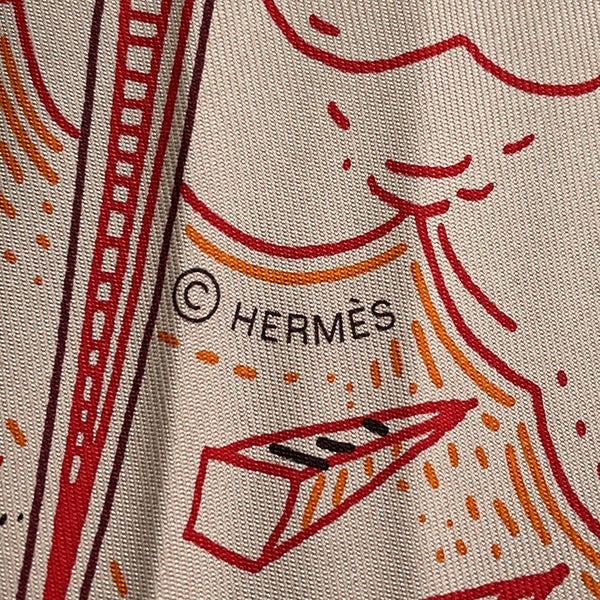 エルメス スカーフ カレ90 プリーズ・ホールド・ザ・ライン Please Hold The Line HERMES シルク 2025春夏