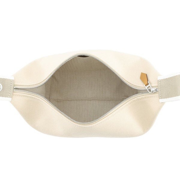 エルメス ポーチ ブリッド・ア・ブラックPM ベージュ/シルバー金具 キャンバス HERMES バッグ 小物入れ