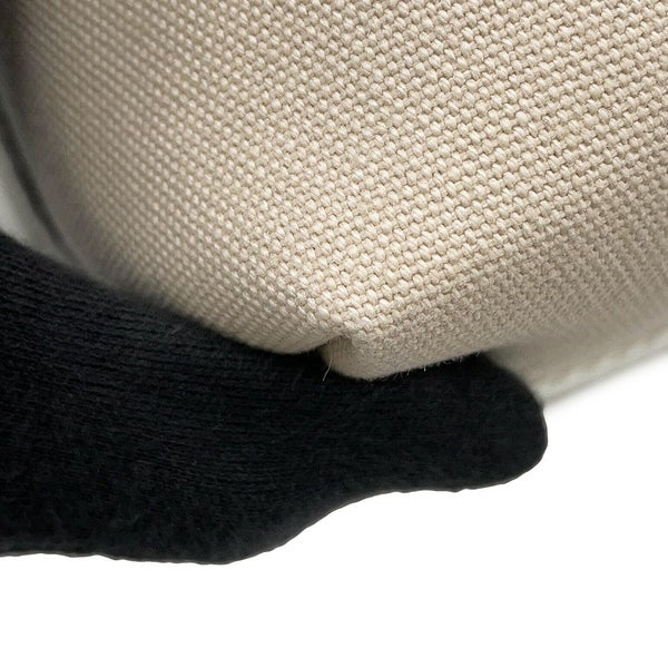 エルメス ポーチ ブリッド・ア・ブラックPM ベージュ/シルバー金具 キャンバス HERMES バッグ 小物入れ