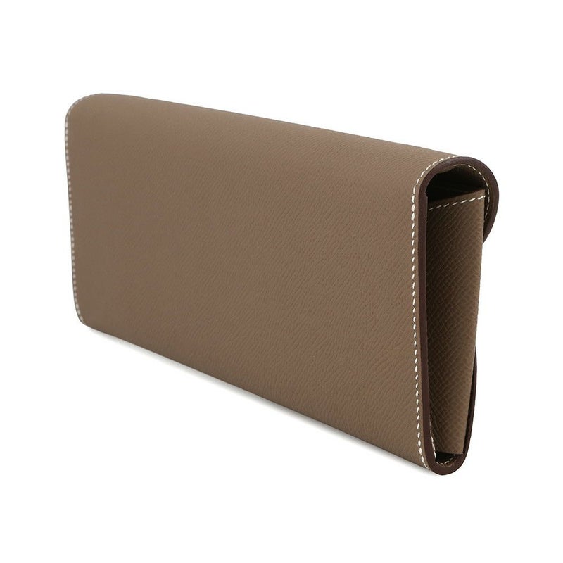 エルメス 長財布 シェーヌダンクル マイヨン トゥーゴー エトゥープ/シルバー金具 エプソン B刻印 財布