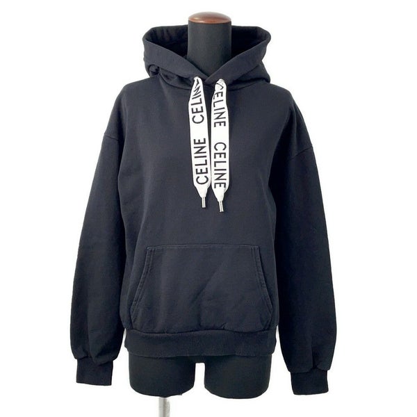 セリーヌ パーカー ルーズ フーディー コットン メンズサイズXS 2Y468670Q CELINE トップス 黒
